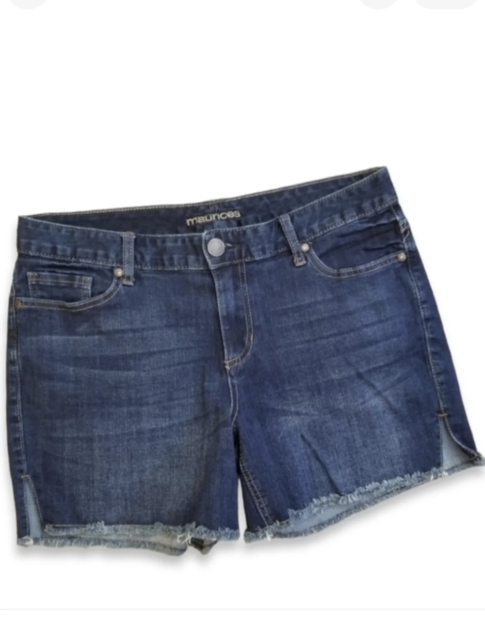 Maurices Raw‎ Hem Denim Jean Shorts 9/10 Dark Wash Denim Short